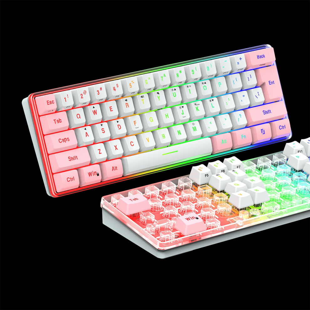 Mechanical Keyboard Wired 61-Key Compact For Pc Laptop 946140190624