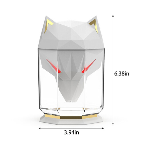 Wolf-shaped humidifier with 3D geometric design for living 1