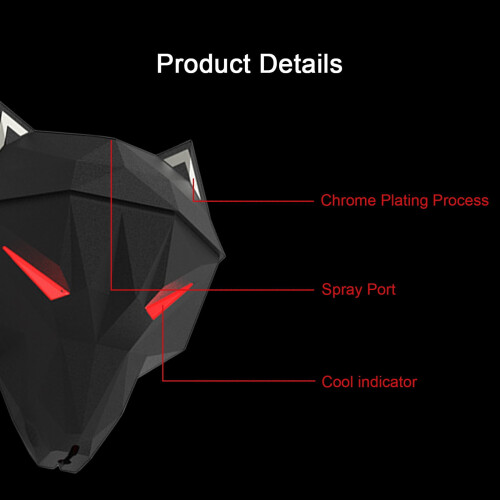 Wolf-shaped humidifier with 3D geometric design for living 2