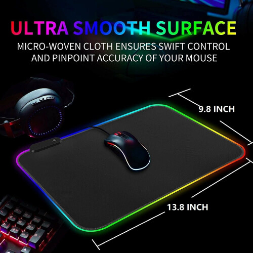 Gaming Mouse Pad RGB LED Black 2