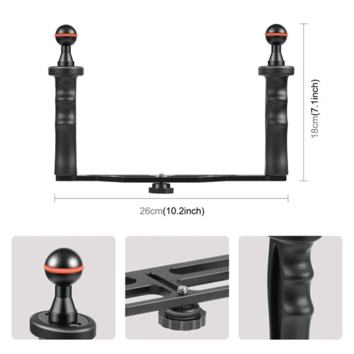 Aluminium Alloy Underwater Camera Tray Stabilizer with Dual 2