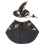 Pet Witch Hat and Cloak Set Black Gold Adjustable 1