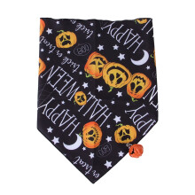 Pet triangle scarf with pumpkin bells for dogs and cats