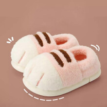(38-39, Pink) Cat Paw Slippers, 3D Cat Paw Cartoon Slipper for Women