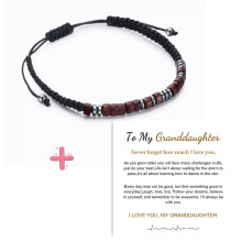 Jacenvly Beaded Bracelet Adjustable Gift for Family