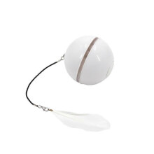 (White) Automatic LED Intelligent Cat Ball, Interactive Cat Toys Ball with LED Light