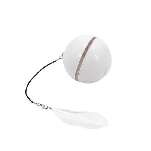 (White) Automatic LED Intelligent Cat Ball, Interactive Cat Toys Ball with LED Light