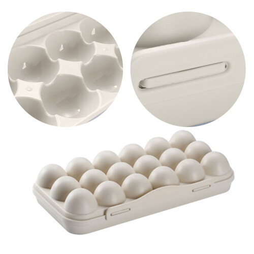 Kitchen Refrigerator Egg Box with 18-Grid Anti-Collision 2