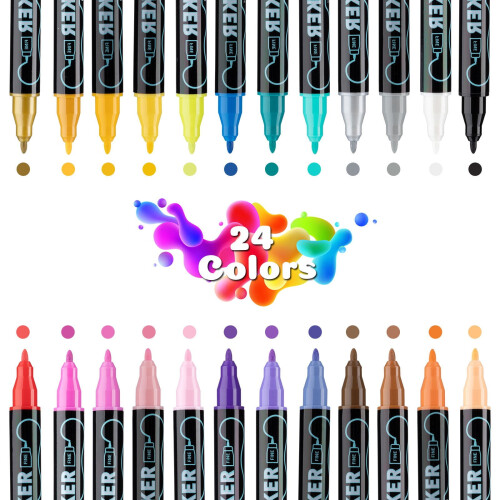 Artistic Marker Set Rich Colors 2.5ml Smooth Ink 2