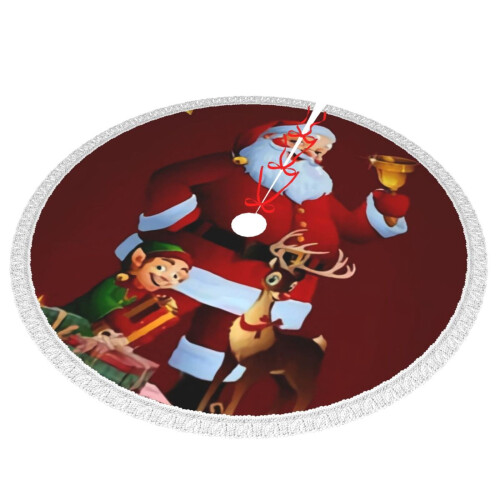 Christmas Tree Skirt 36 Inch Rustic Holiday Decor 1