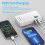 Portable Charger 10000mAh with Built-in AC Plug White 3