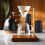 Pour Over Coffee Stand with Adjustable Dripper and Wooden 2