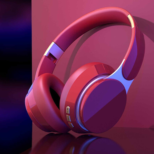 Jacenvly gaming headset Bluetooth 5.0 noise cancelling red 1