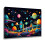 Space Scene Canvas Poster with Planets Asteroids Spaceships 2