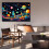 Space Scene Canvas Poster with Planets Asteroids Spaceships 6