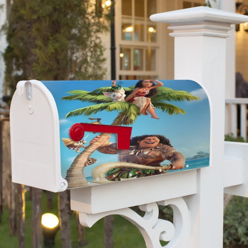 Moana mailbox cover personalized double-sided 25.5x21 inch 2