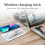 Wireless Charging Station with Digital Alarm Clock 15W White 4