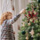 Christmas Tree Decorations Gold Grid Flowers 6