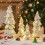 Mini pine needle tower snow pine tree desktop ornament 1 2