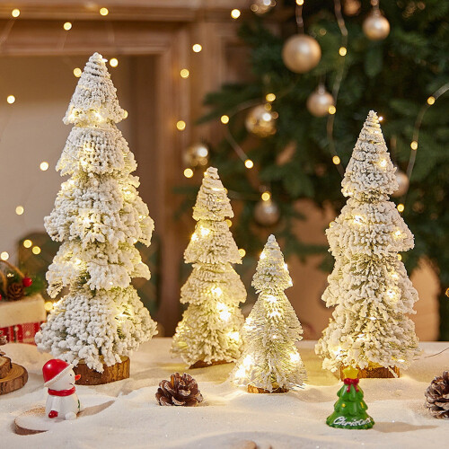 Mini pine needle tower snow pine tree desktop ornament 1 1