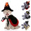 Pet Hat and Cape Set Adjustable Color Block Design 3
