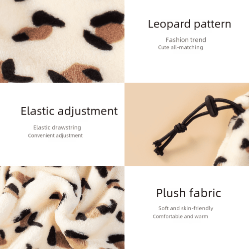 Leopard Print Christmas Hat for Pets 1 Piece 2