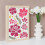 Peony Cherry Blossom Stencil Nature Theme 11.78.3 in 5