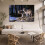 Two Wolves on River Bank Forest Wall Art Canvas Poster 7