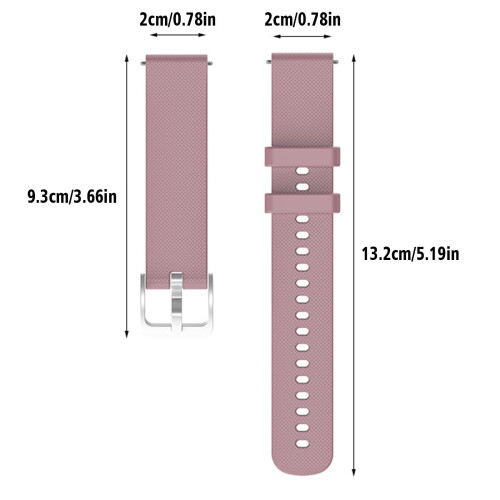 Silicone Watch Band Sweat-Resistant Solid Color 22mm 1