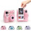 Instax Mini SE camera storage case with strap and sticker 3