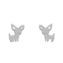 Women's Chihuahua Stud Earrings Cute Dog Design Pair