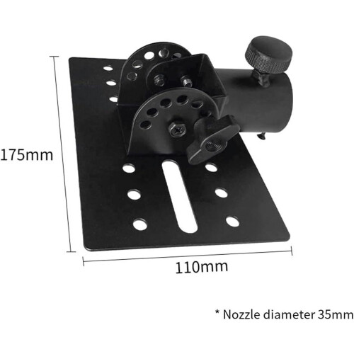 DJ Speaker Stand Adapter Top Cap Metal Rotatable 35mm Black 1