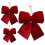 Christmas bow ornament red soft large 1 piece 2
