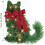 Cat Christmas Wreath with LED Lights Green Artificial Pine 7