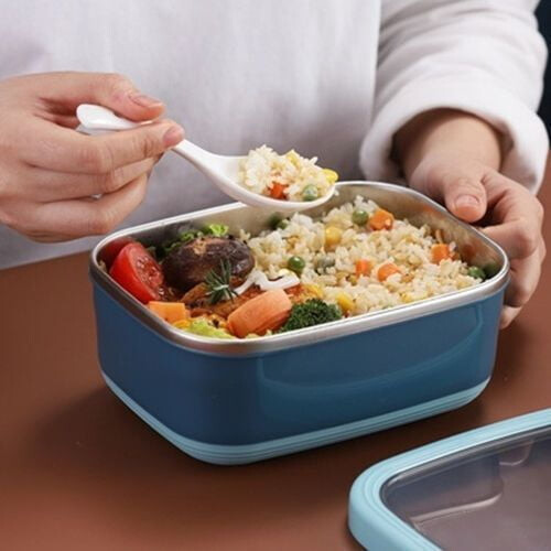 Stainless Steel Lunch Box with Lid 1.2L 1