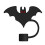 3D bat silicone straw covers 10 mm reusable 2