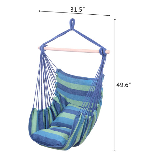 Foldable Hammock Chair with Pillows, 250 lbs Capacity 2