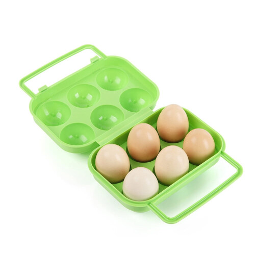 Portable egg holder shockproof storage box 6 slots