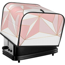 Toaster Cover Rose Pink Gold Geometric 2-Slice