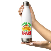 Funny Taco Stainless Steel Water Bottle White