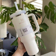 Tumbler with Handle Straw Stainless Steel 40oz Vacuum Insulated Car Mug Double Wall Thermal Iced Travel Cup 1.18L