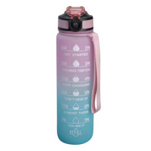 Water Bottle with Time Marker Leak-Proof BPA-Free Tritan