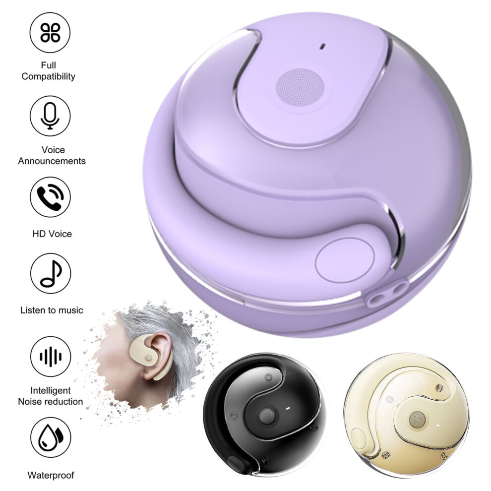 Jacenvly Bluetooth Earphones 5.3 In-Ear Purple 946140128245