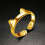 Jacenvly gold-plated ear cuff thumb ring, sterling silver, 1