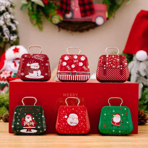 Jacenvly Kids Tin Candy Boxes Mini Handbags 6 pcs