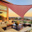 Toldo de jardim/pátio com proteção solar, impermeável e com raios UV, em formato triangular, para uso externo. 8