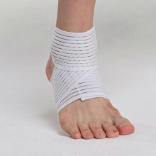 (white) 2pcs Elastic Compression Bandage Wrap Wrist Ankle Elbow Band Knee Brace Calf Support