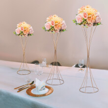 Flower Stand Modern Gold Three-Tier for Living Room