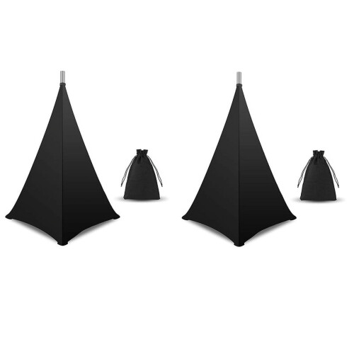 Speaker Stand Cover Black 360 2-Pack