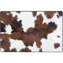 Cowhide Print Memory Foam Bath Rug 15.7 x 23.5 Inch